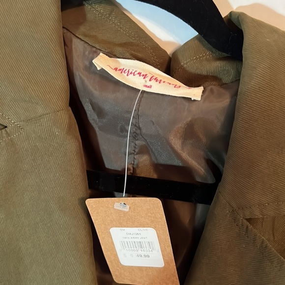 Boutique.American Threads Duster Cardigan. Olive. - Picture 5 of 6